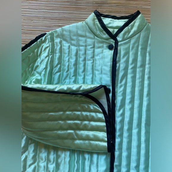 Vintage Minty Green Quilted Jacket size Medium - Picture 4 of 5